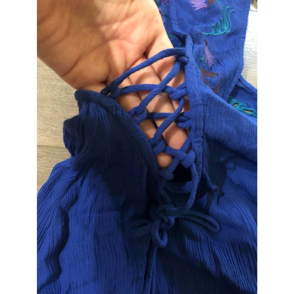 Intimately by Free People Blue Embrodiered Slip Dress - Picture 5 of 5